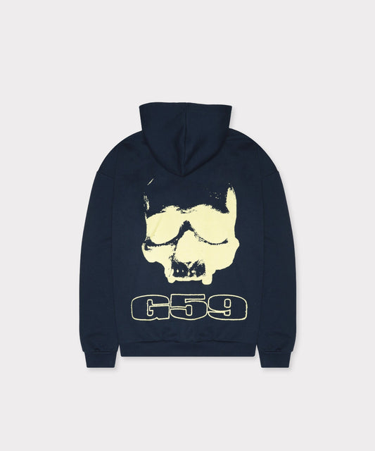 G59 SKULL LOGO GLOW HOODIE (NAVY)